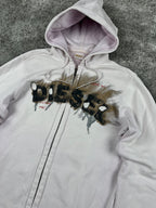 Diesel Graphic Logo flame effect Hoodie "Washed Pink" (M)