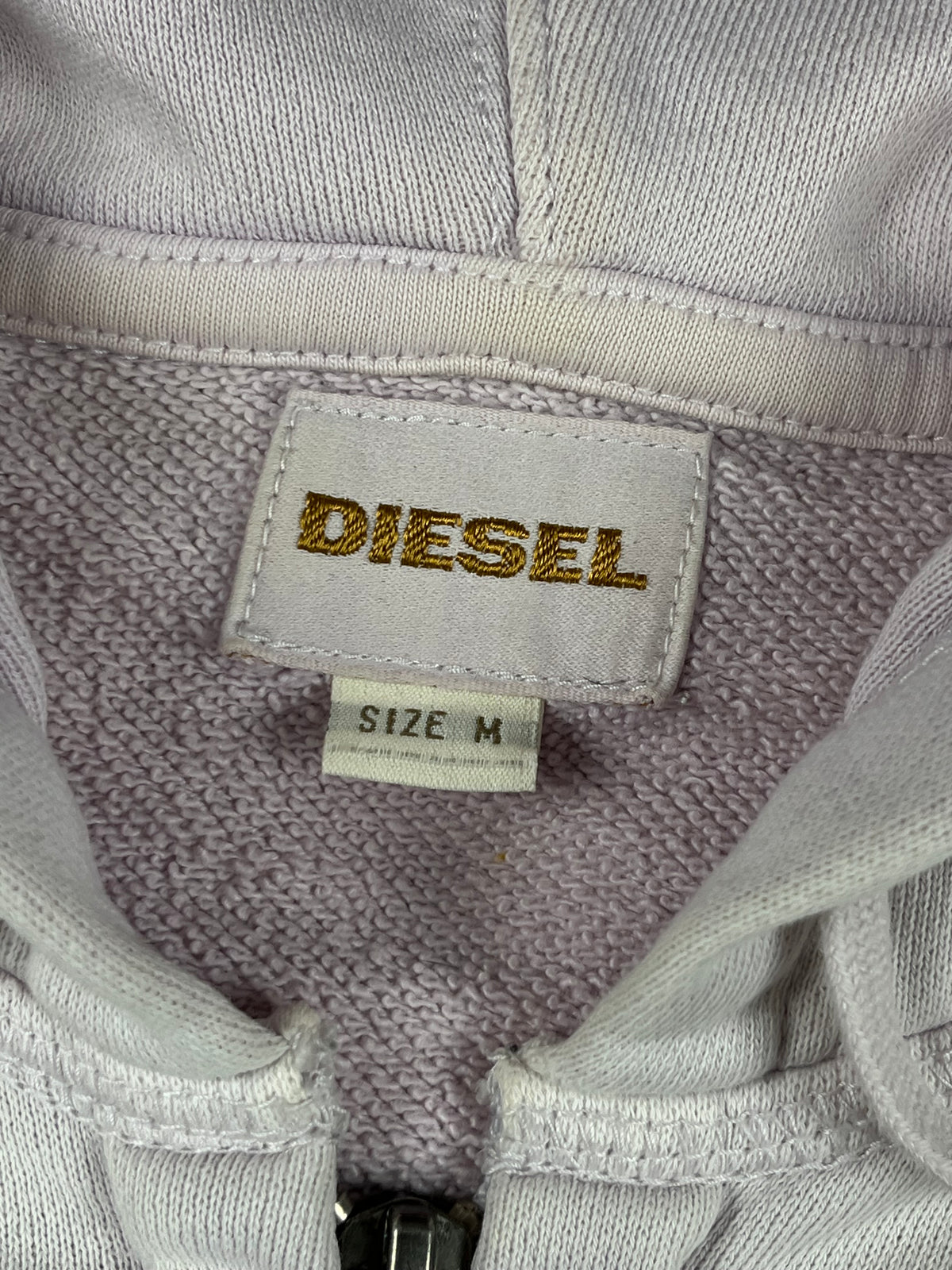 Diesel Graphic Logo flame effect Hoodie "Washed Pink" (M)