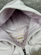 Diesel Graphic Logo flame effect Hoodie "Washed Pink" (M)