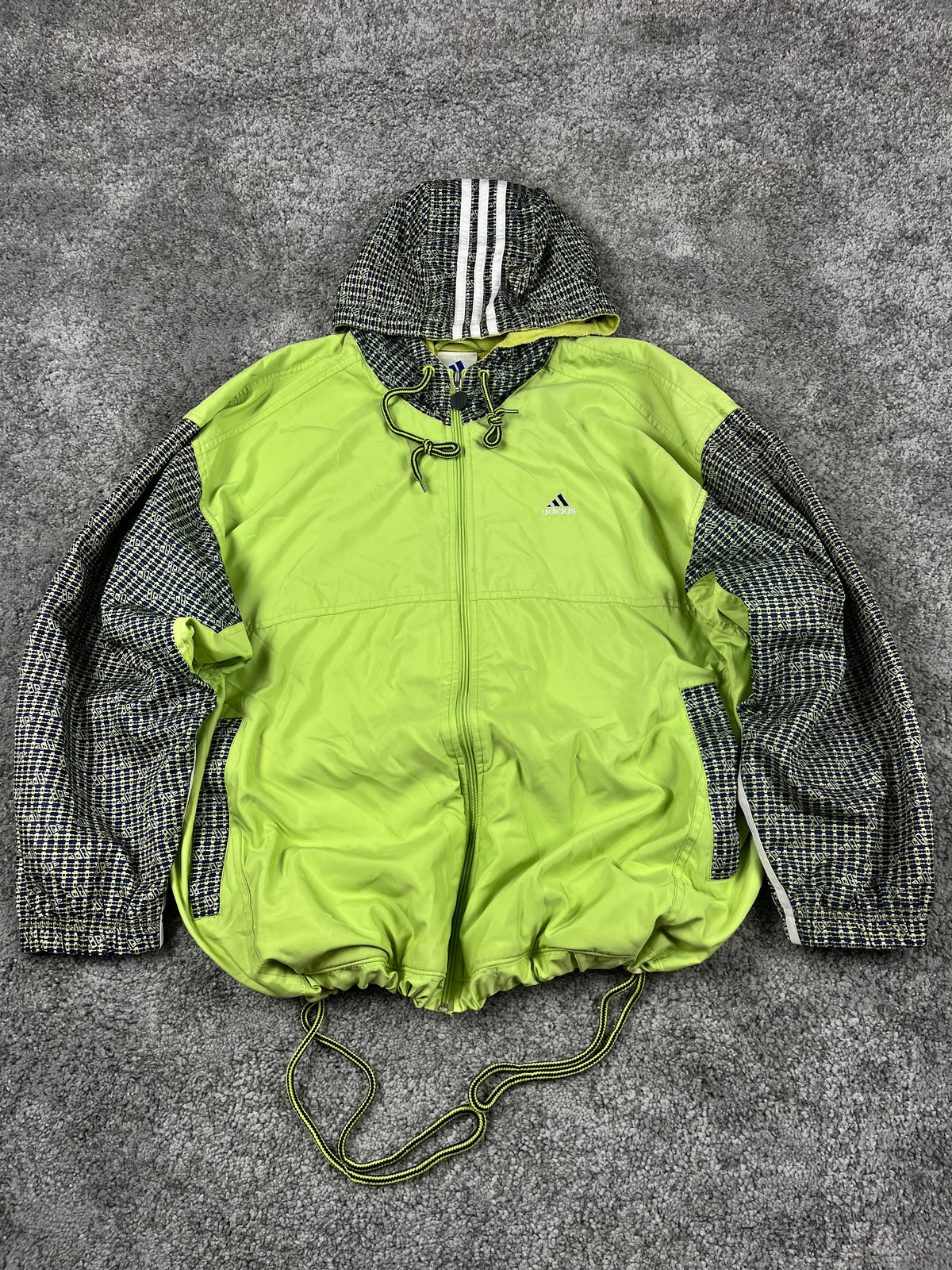Adidas Padded Track Jacket Vintage "Green/Grey" (M)