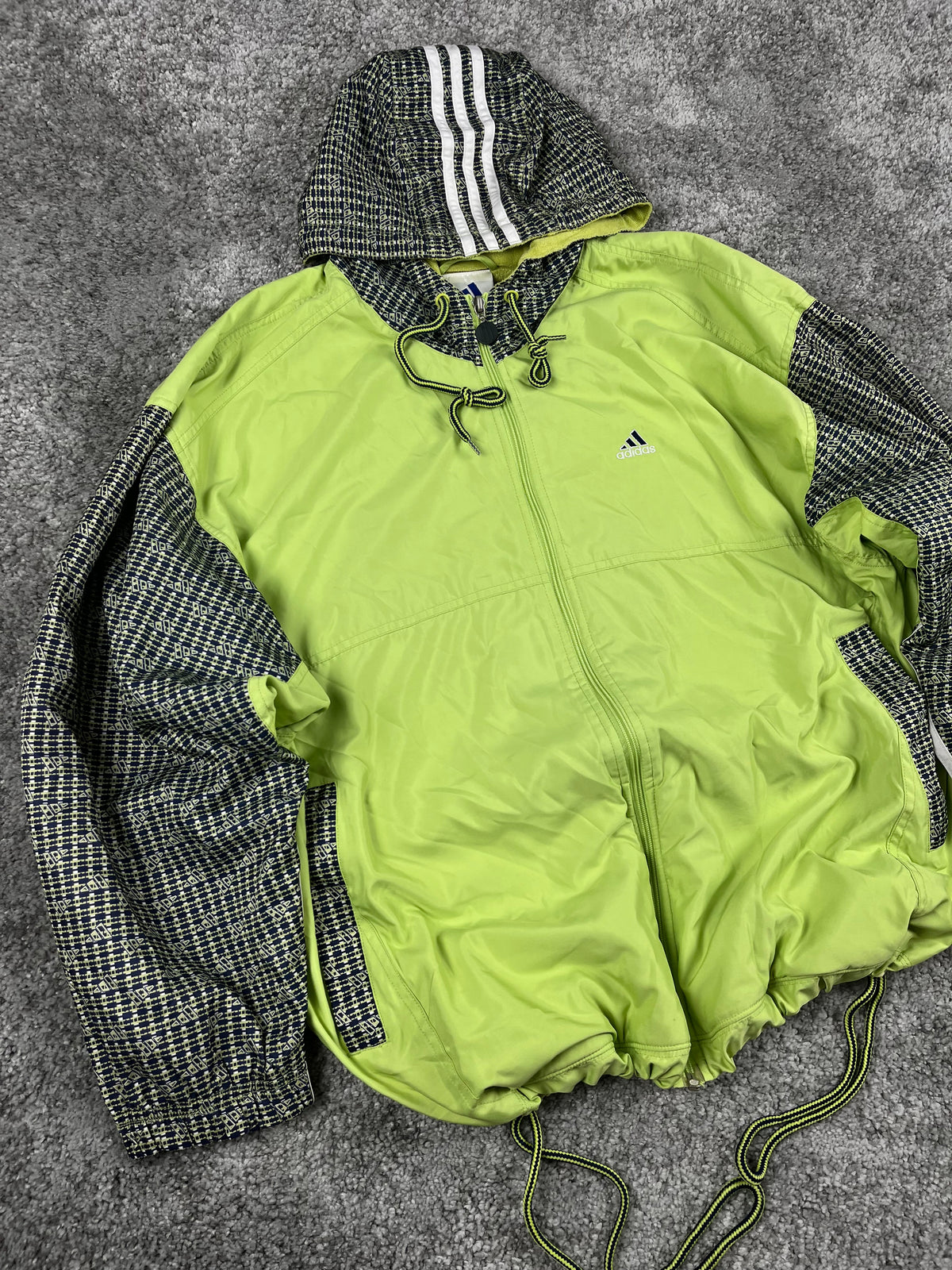 Adidas Padded Track Jacket Vintage "Green/Grey" (M)