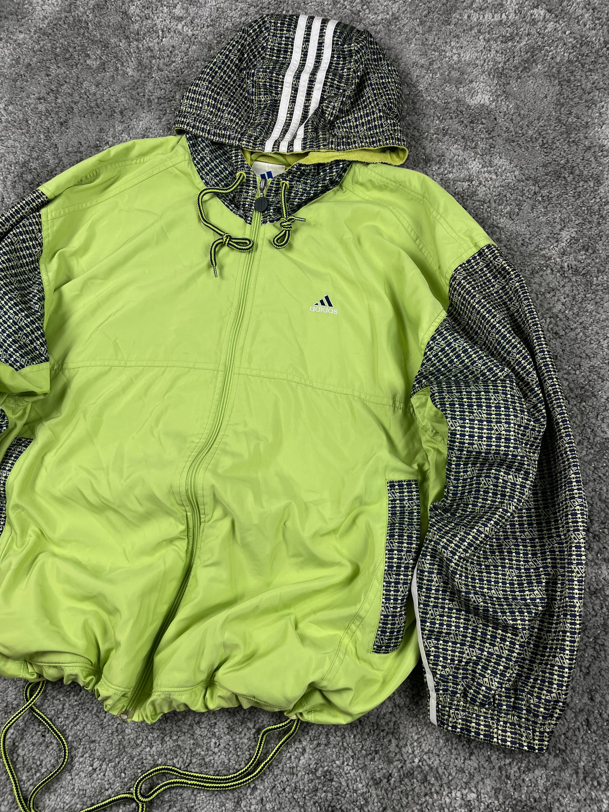 Adidas Padded Track Jacket Vintage "Green/Grey" (M)
