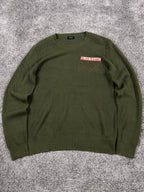Diesel Vintage Knit Sweater "Olive Green" Number Logo (L)