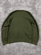 Diesel Vintage Knit Sweater "Olive Green" Number Logo (L)