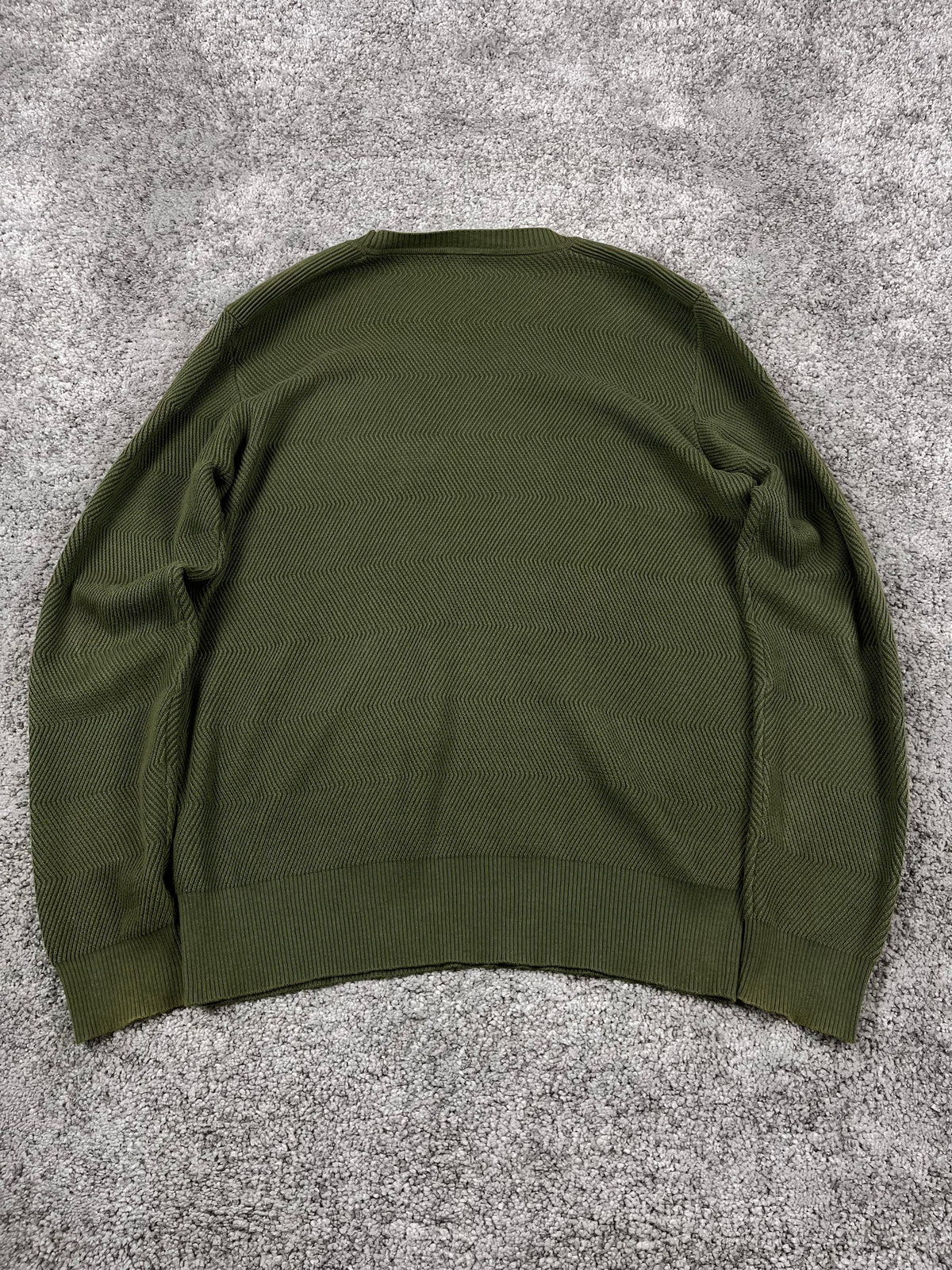 Diesel Vintage Knit Sweater "Olive Green" Number Logo (L)