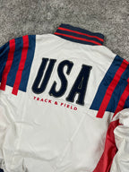 Nike Track Jacket Vintage 80S Made in USA "White/Blue/Red" (L)