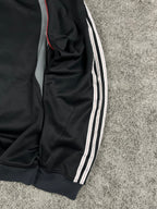Adidas Crewneck Sweatshirt Vintage Y2K 2000S "Black/Grey/Red" (XXL)