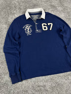 Polo Ralph Lauren Rugby Shirt 67 Vintage Y2K 2000S "Navy/White" (S)