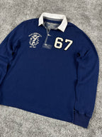 Polo Ralph Lauren Rugby Shirt 67 Vintage Y2K 2000S "Navy/White" (S)
