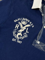 Polo Ralph Lauren Rugby Shirt 67 Vintage Y2K 2000S "Navy/White" (S)