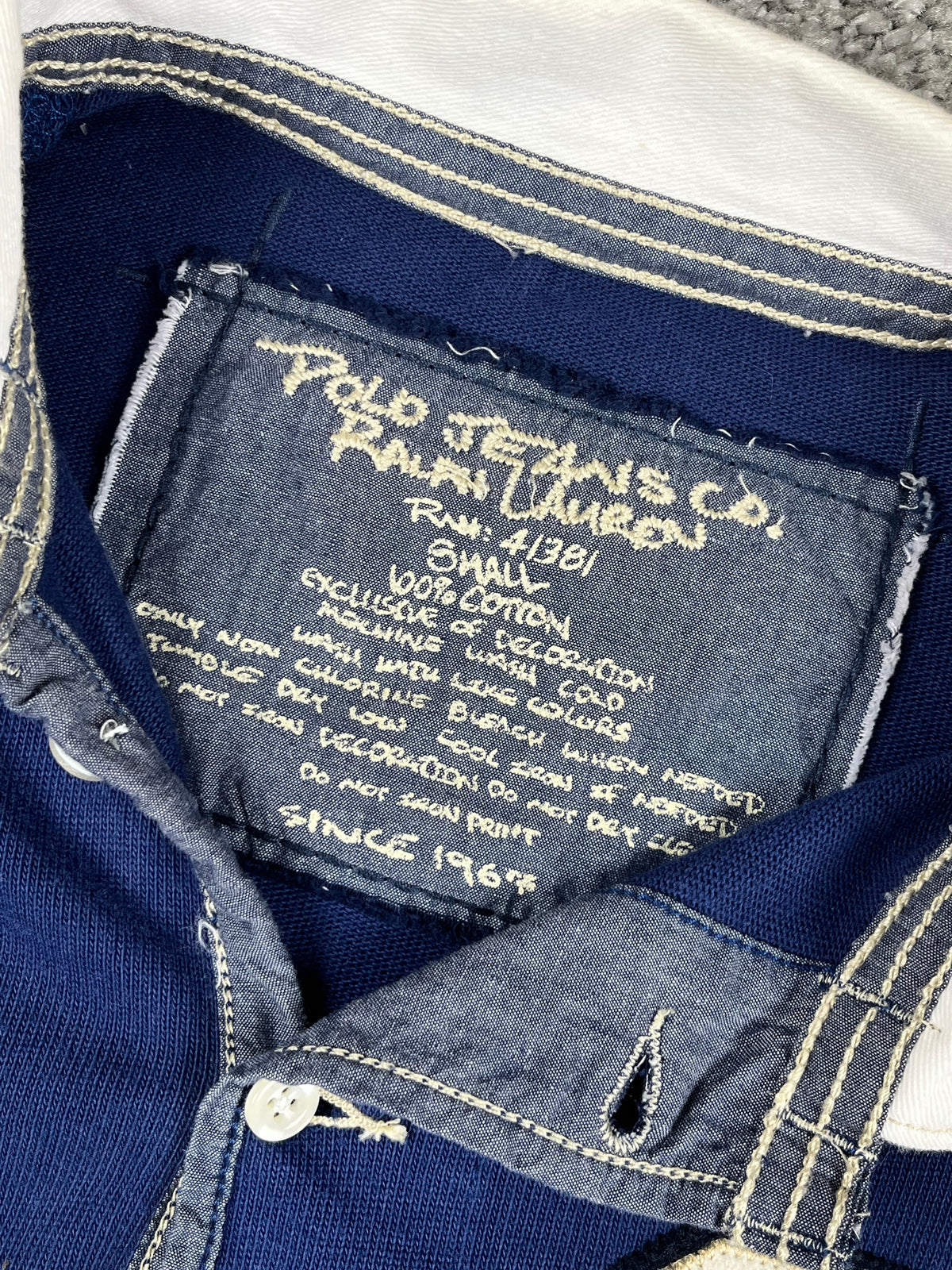 Polo Ralph Lauren Rugby Shirt 67 Vintage Y2K 2000S "Navy/White" (S)