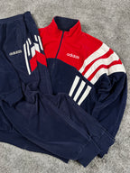 Adidas Tracksuit Vintage Y2K 80s "Navy/Red/White" (L)