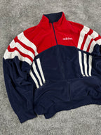 Adidas Tracksuit Vintage Y2K 80s "Navy/Red/White" (L)