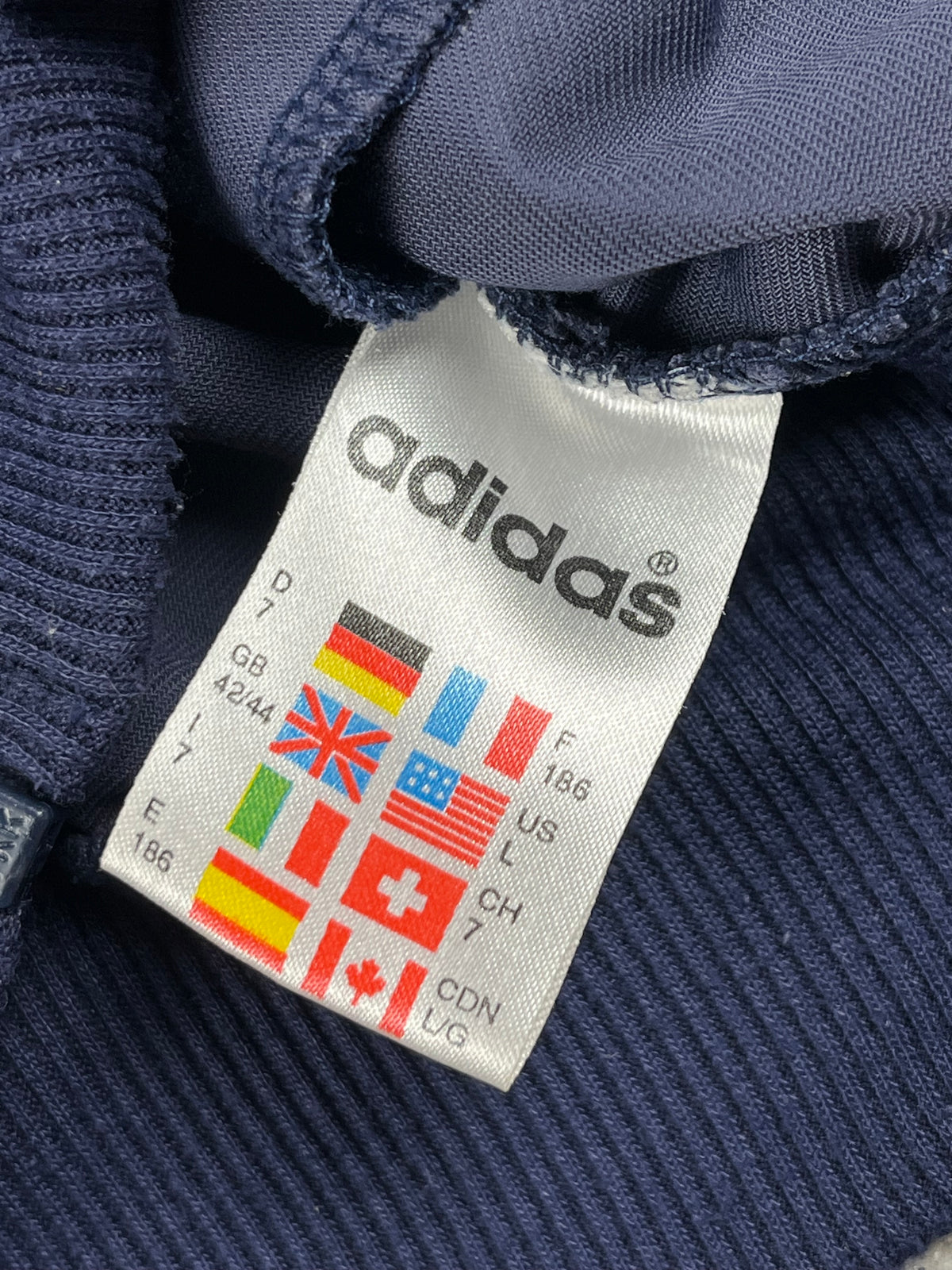 Adidas Tracksuit Vintage Y2K 80s "Navy/Red/White" (L)