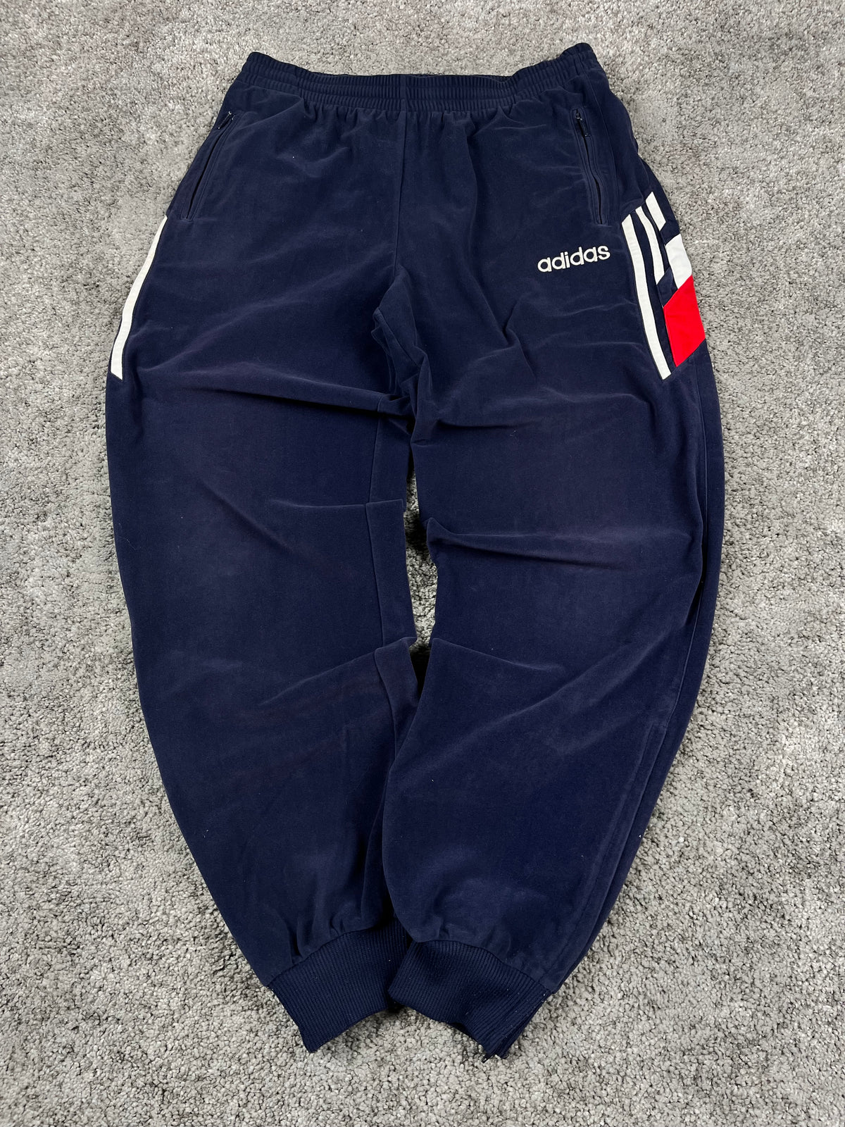 Adidas Tracksuit Vintage Y2K 80s "Navy/Red/White" (L)