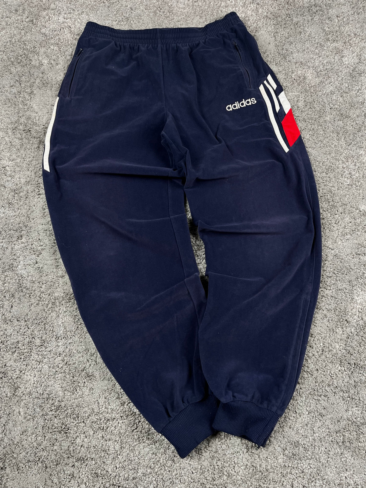 Adidas Tracksuit Vintage Y2K 80s "Navy/Red/White" (L)