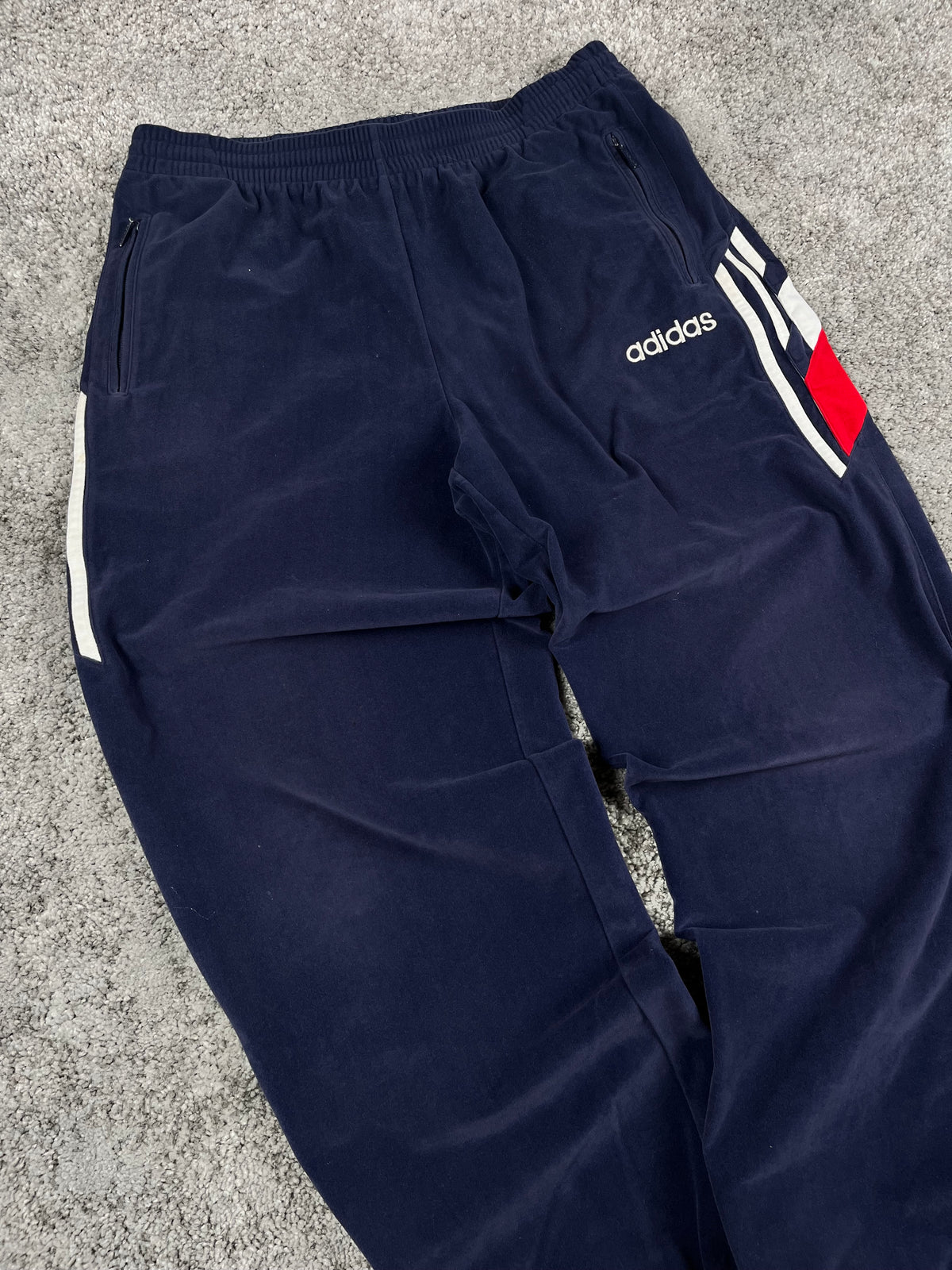 Adidas Tracksuit Vintage Y2K 80s "Navy/Red/White" (L)