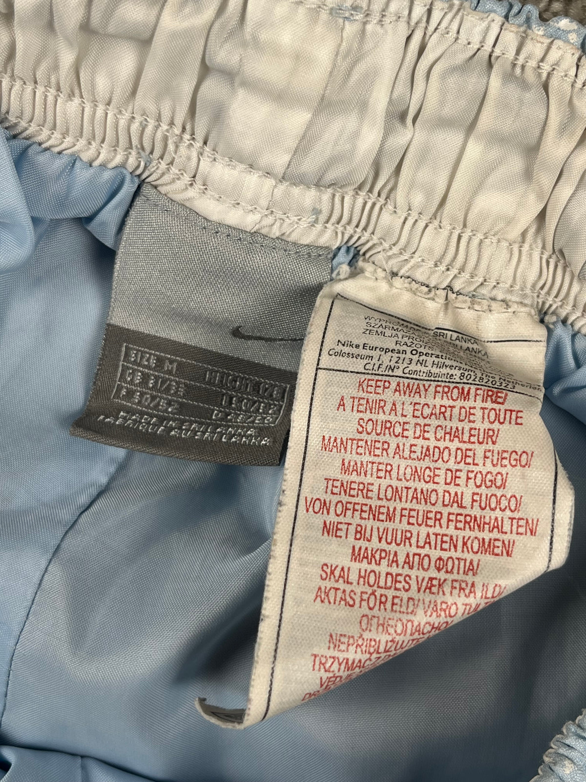 Nike TN Track Pant 3/4 Vintage Y2K 2000S "Baby Blue/White" (M)