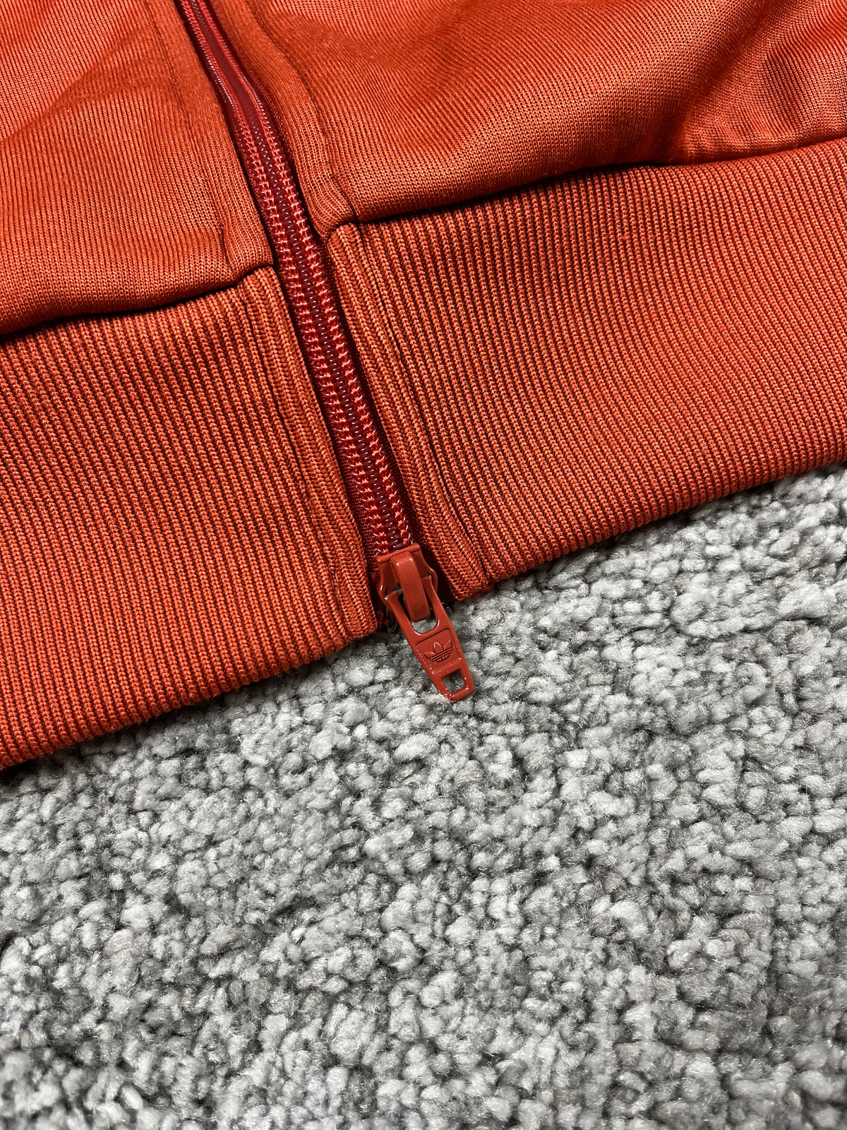 Adidas Three Stripes Double Zip Sweatshirt Vintage Y2K 2000S "Bronze/White" (L)