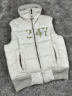G-Star Puffer Vest Vintage Y2K 2000S "White/Beige" (M)