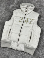 G-Star Puffer Vest Vintage Y2K 2000S "White/Beige" (M)