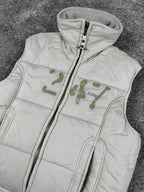 G-Star Puffer Vest Vintage Y2K 2000S "White/Beige" (M)