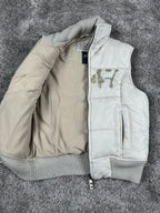 G-Star Puffer Vest Vintage Y2K 2000S "White/Beige" (M)