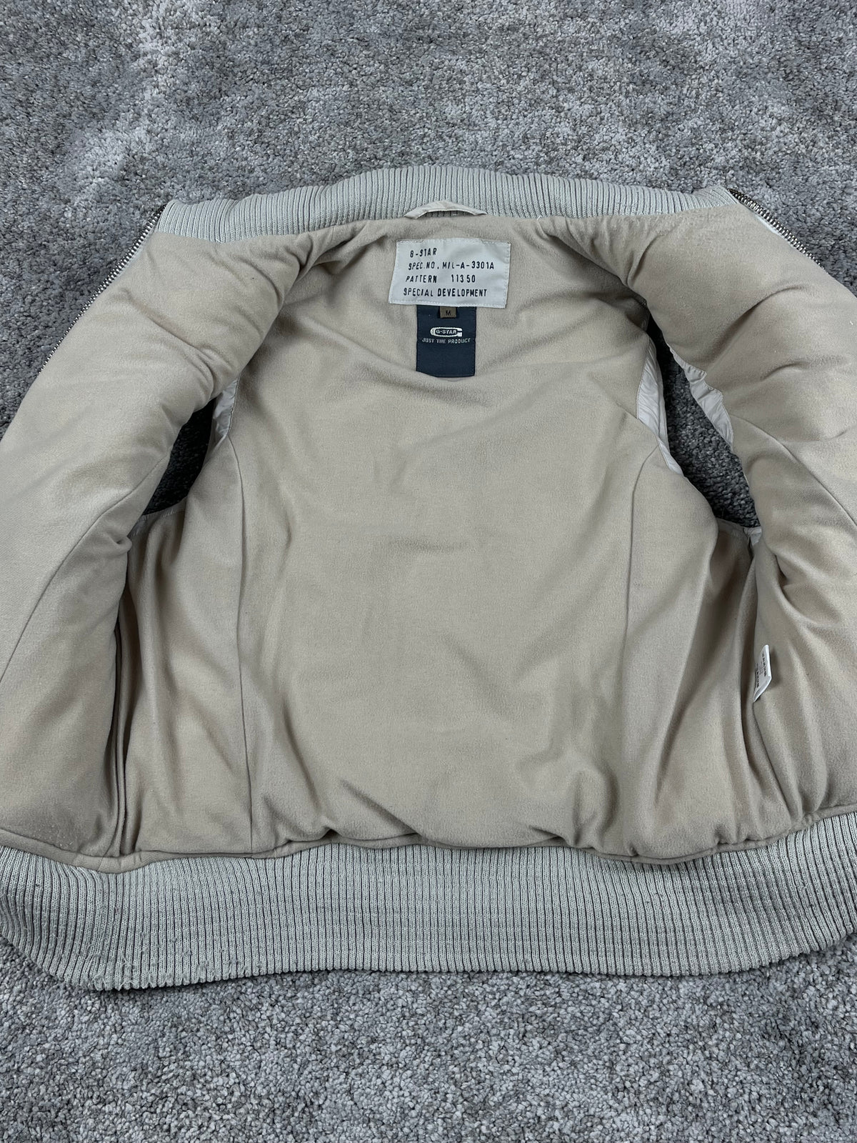 G-Star Puffer Vest Vintage Y2K 2000S "White/Beige" (M)