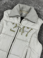 G-Star Puffer Vest Vintage Y2K 2000S "White/Beige" (M)