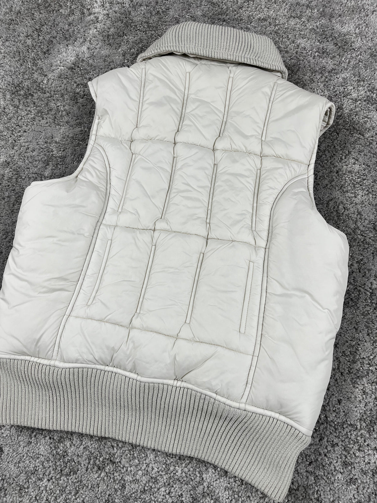 G-Star Puffer Vest Vintage Y2K 2000S "White/Beige" (M)