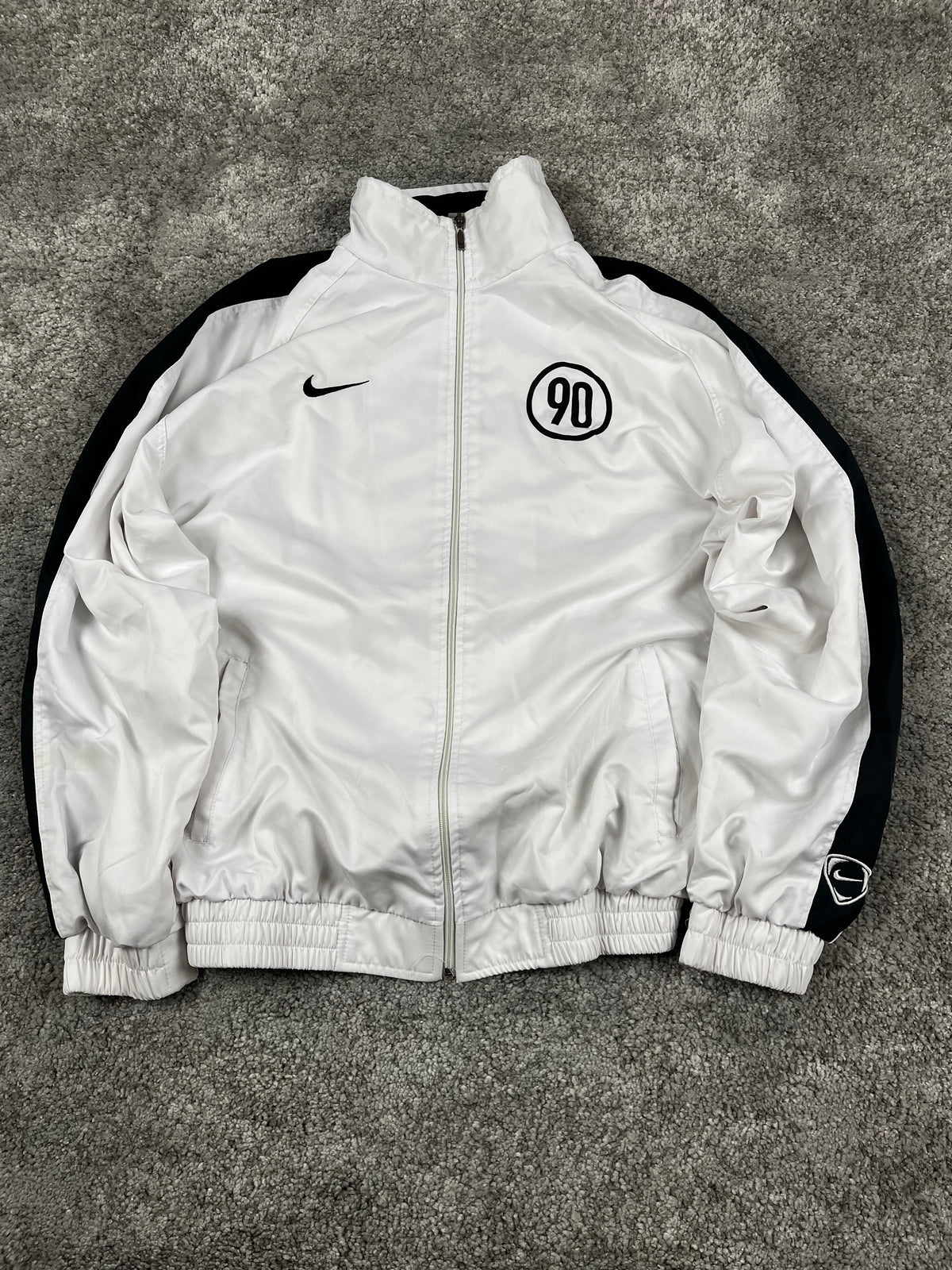 Nike T90 TrackJacket Vintage Y2K 2000s "Black/White" (XL)