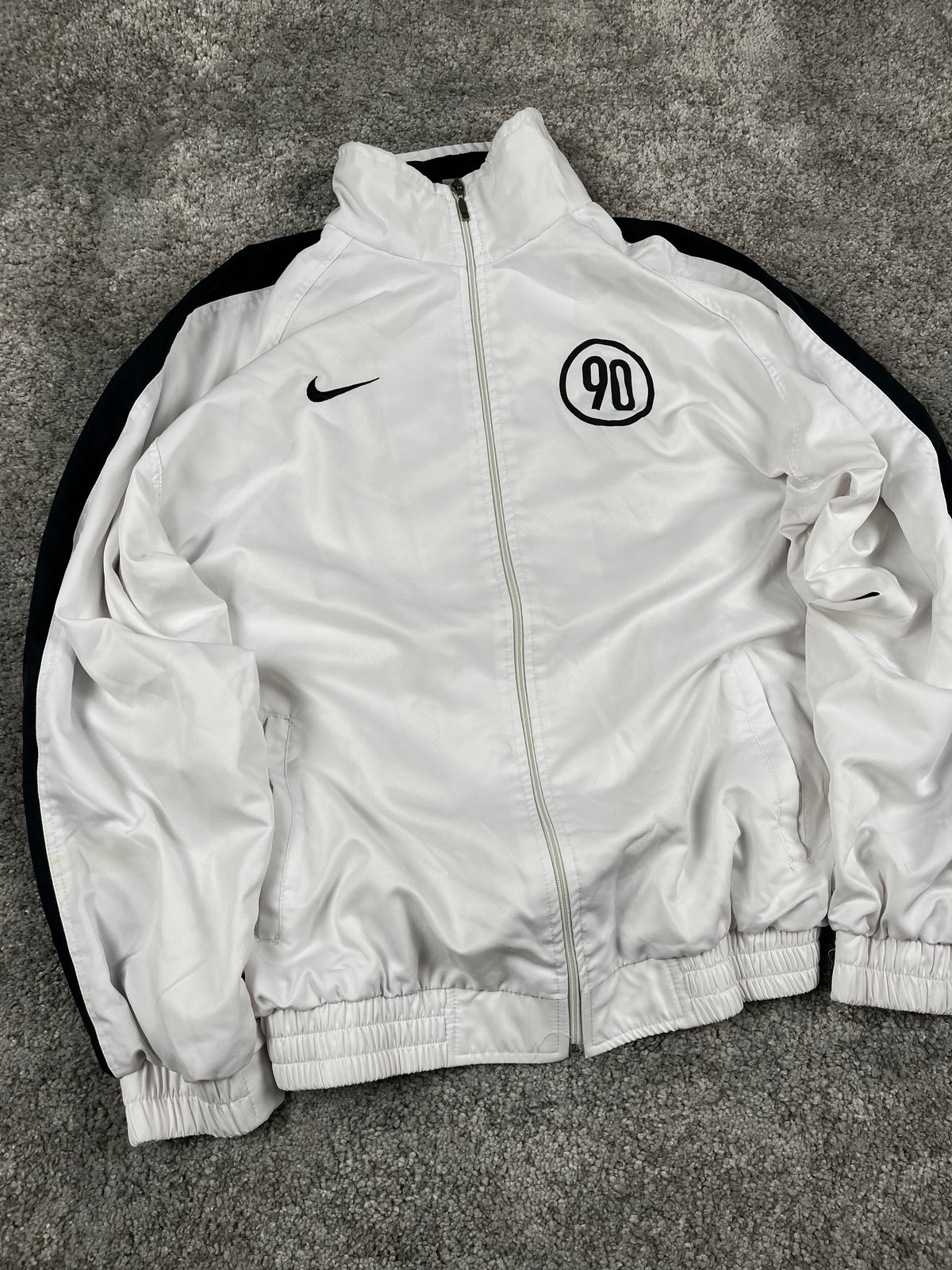 Nike T90 TrackJacket Vintage Y2K 2000s "Black/White" (XL)