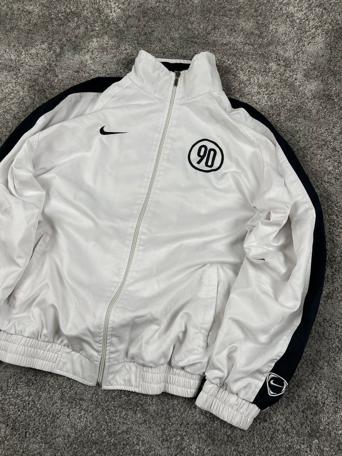 Nike T90 TrackJacket Vintage Y2K 2000s "Black/White" (XL)