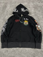 Ed Hardy by Christian Audigier Graphic Sweatshirt Vintage Y2K 2000S "Black" (M)