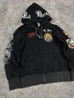 Ed Hardy by Christian Audigier Graphic Sweatshirt Vintage Y2K 2000S "Black" (M)