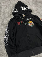 Ed Hardy by Christian Audigier Graphic Sweatshirt Vintage Y2K 2000S "Black" (M)