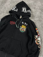 Ed Hardy by Christian Audigier Graphic Sweatshirt Vintage Y2K 2000S "Black" (M)