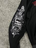 Ed Hardy by Christian Audigier Graphic Sweatshirt Vintage Y2K 2000S "Black" (M)