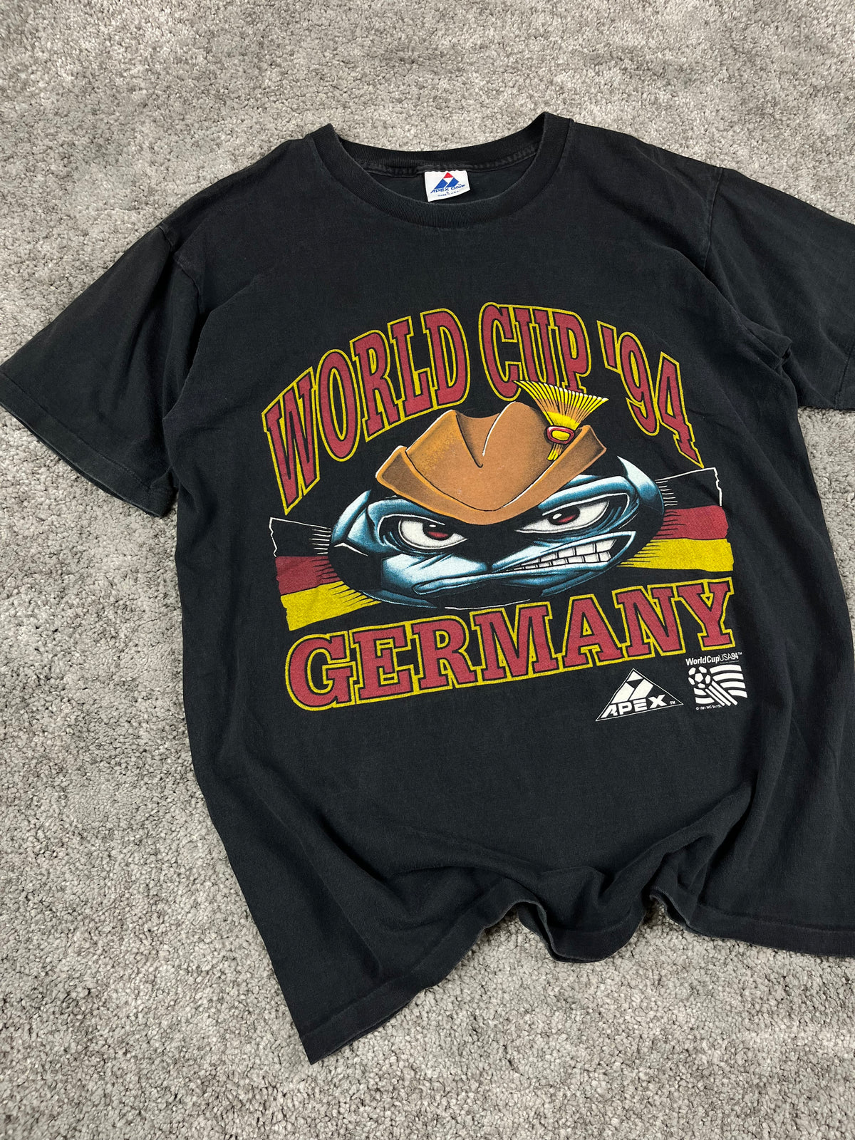 Apex One World Cup 94 Germany Graphic T-Shirt Vintage 90S "Black" (L)