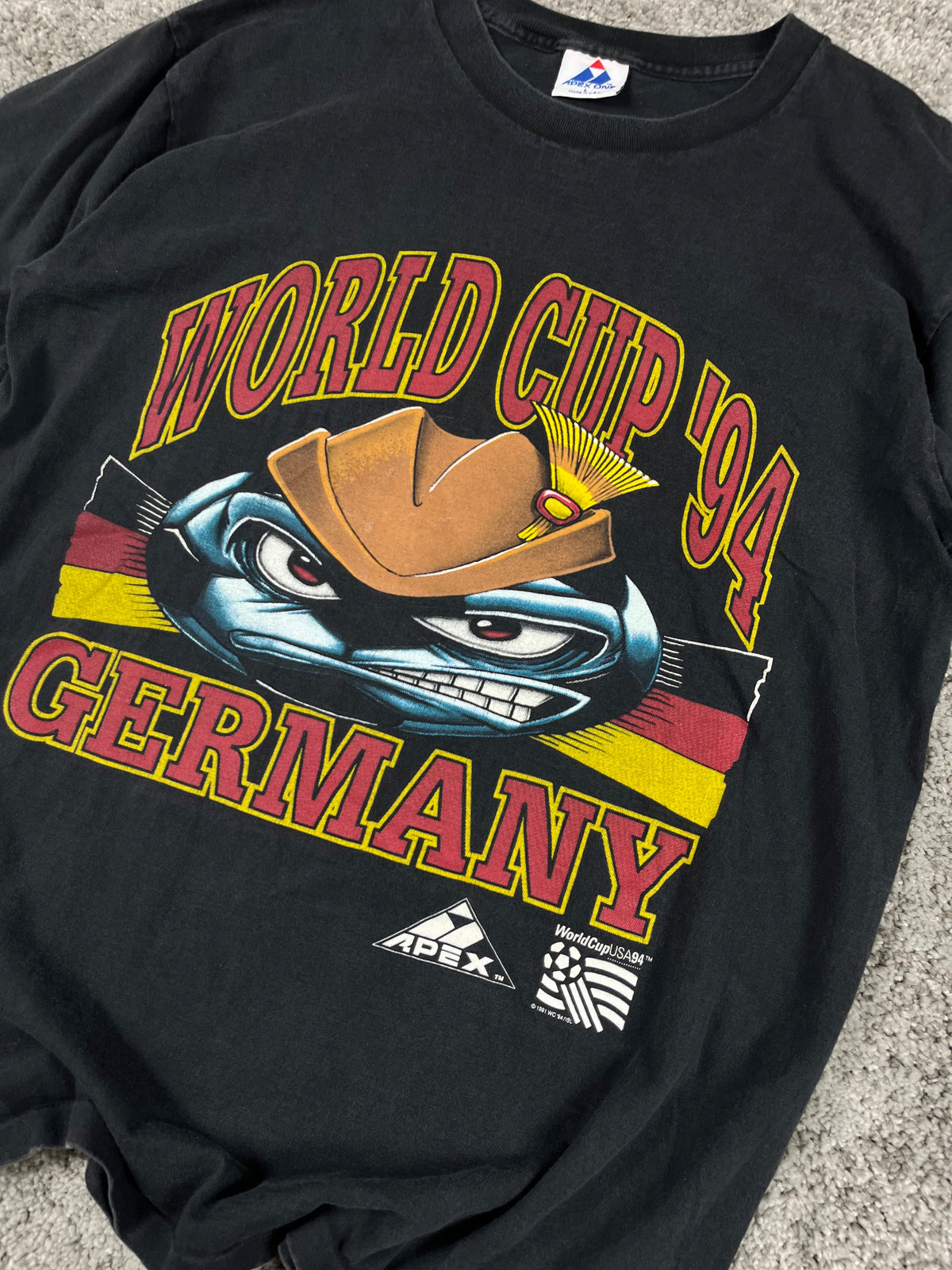 Apex One World Cup 94 Germany Graphic T-Shirt Vintage 90S "Black" (L)