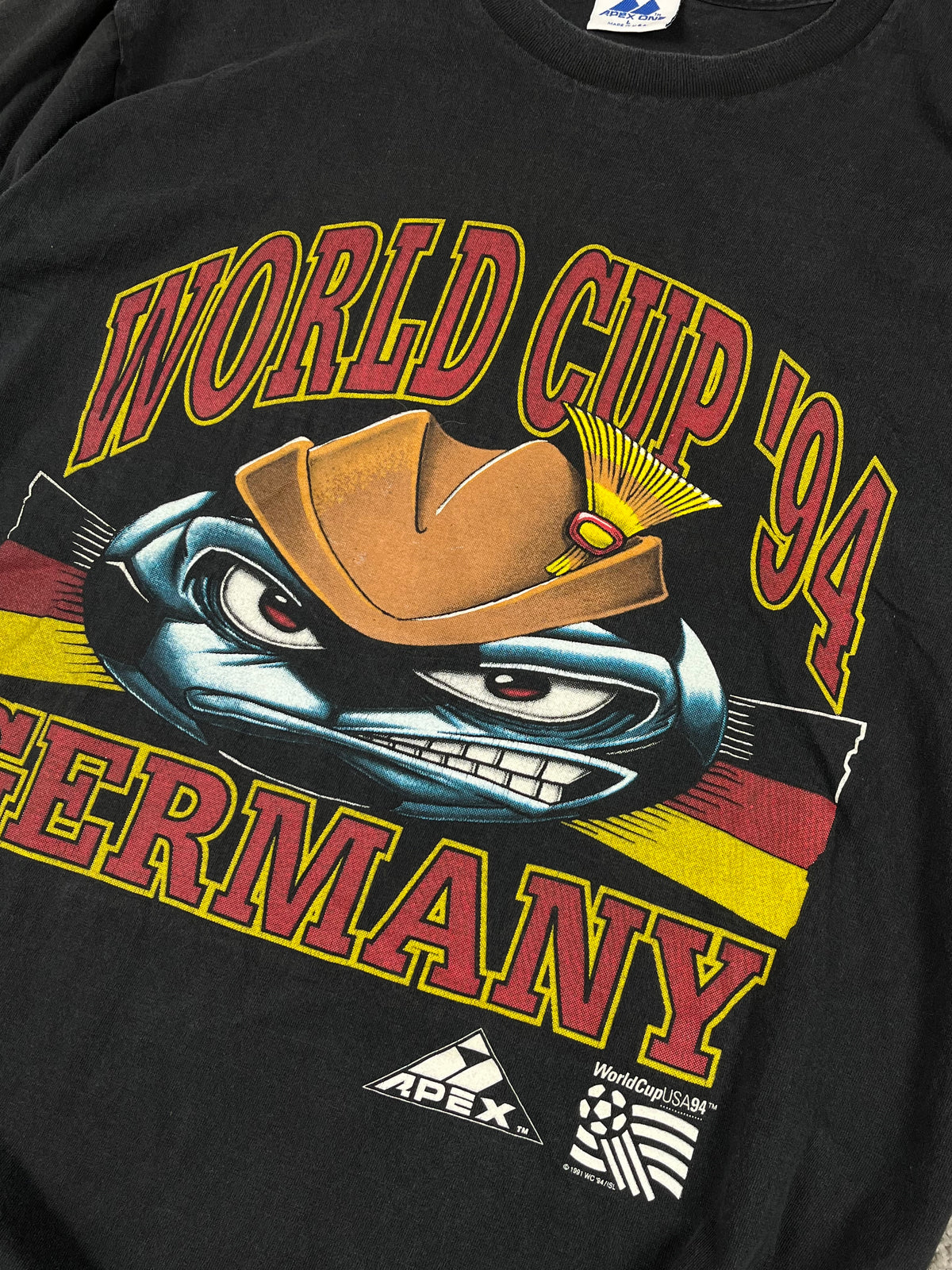 Apex One World Cup 94 Germany Graphic T-Shirt Vintage 90S "Black" (L)