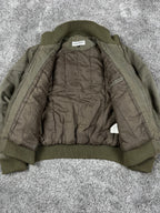 Chaqueta bomber Clockhouse vintage Y2K años 2000 «Verde oliva» (M)