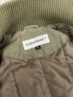 Chaqueta bomber Clockhouse vintage Y2K años 2000 «Verde oliva» (M)