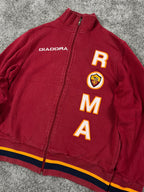 Sudadera vintage Diadora AS Roma 2003/2004 con cremallera «Burdeos/Blanco» (S)
