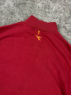 Sudadera vintage Diadora AS Roma 2003/2004 con cremallera «Burdeos/Blanco» (S)
