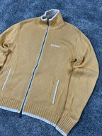 Ralph Lauren USA Double Zip Sweater Vintage Y2K 2000S "Yellow/White" (S)