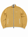 Ralph Lauren USA Double Zip Sweater Vintage Y2K 2000S "Yellow/White" (S)