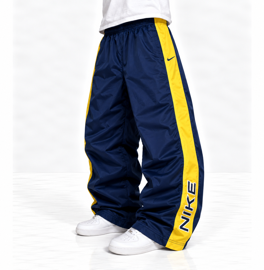 Nike Trackpant Vintage Y2K 2000s "Navy/Yellow" (L)