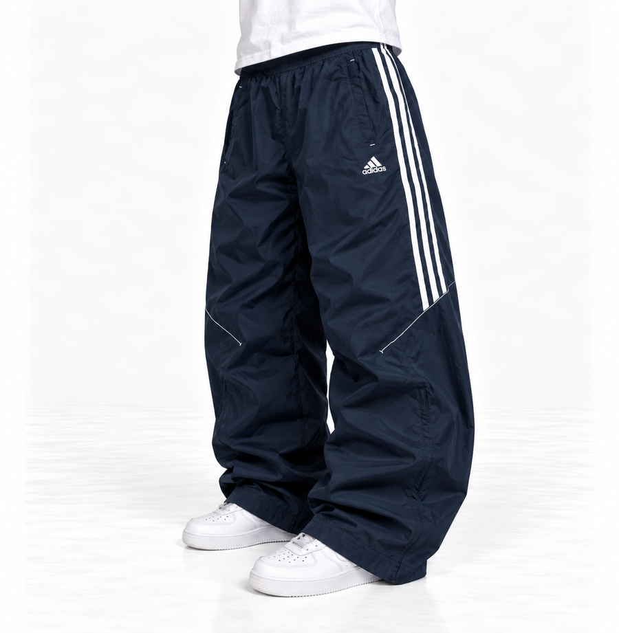 Adidas Trackpant 3 Stripes Vintage Y2K 2000s "Navy/White" (S)