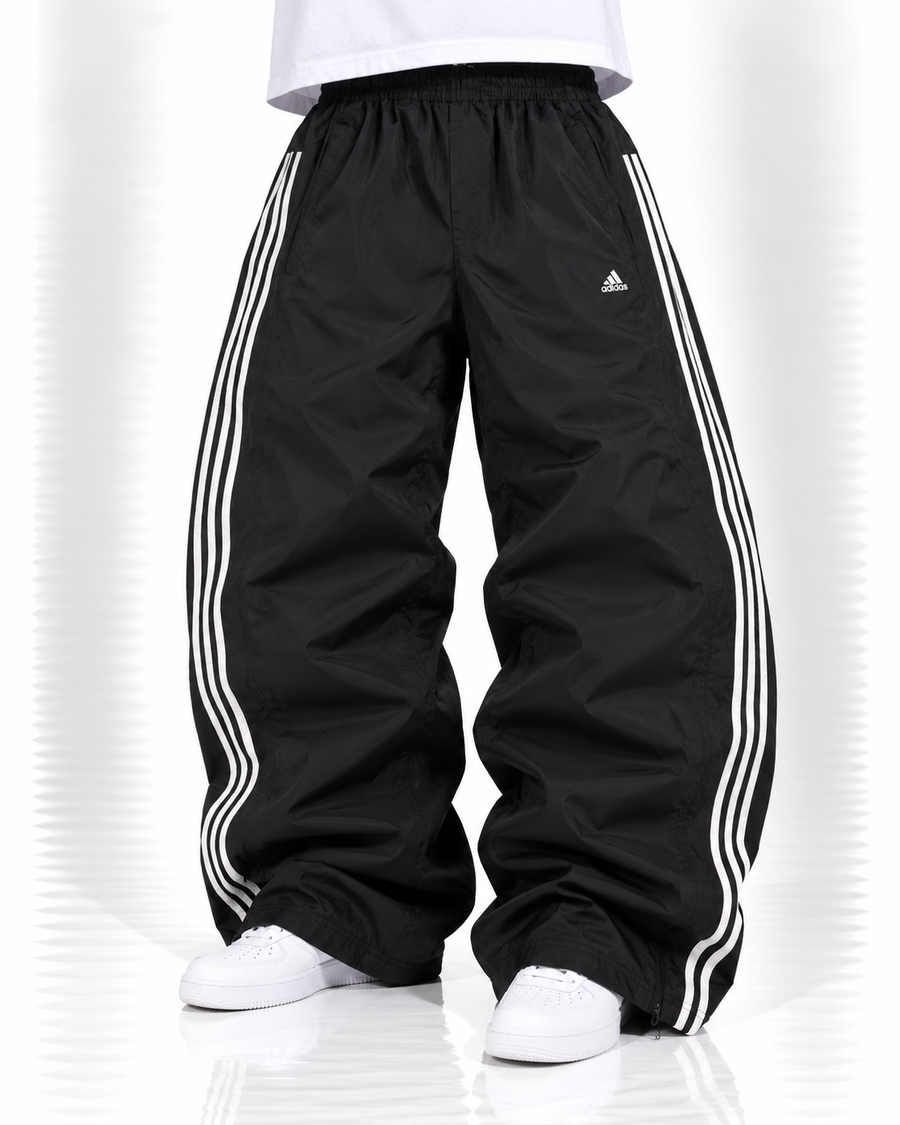 Adidas 3 Stripes Trackpant Vintage Y2K 2000s "Black/White" (XL)
